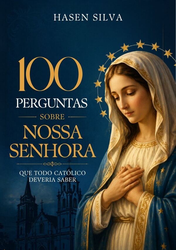 Capa do livro 100 Perguntas sobre Nossa Senhora, de Hasen Silva